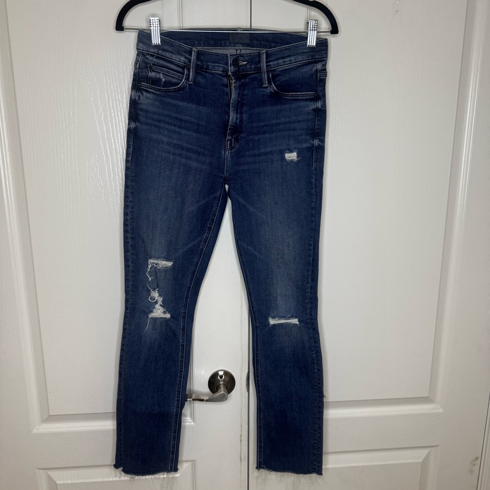 ‼️SALE‼️ Mother The Mid Rise Dazzler Ankle Fray Jeans - Picture 2 of 9
